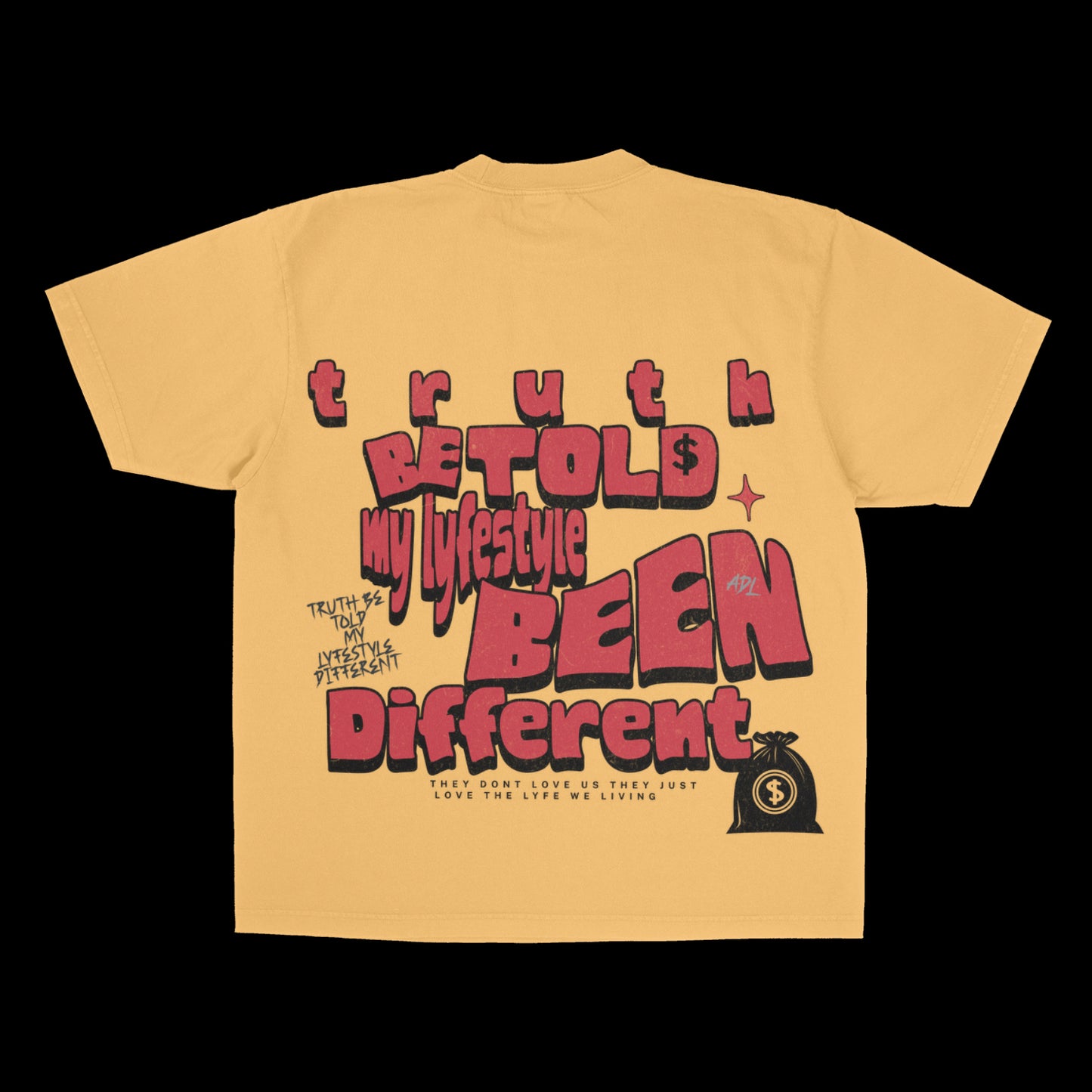 TRUTH BE TOLD mustard “Fake Love” heavyweight t-shirt